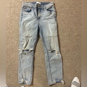Pistola Light Wash Distressed Boyfriend Jeans